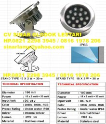 Lampu Sorot LED Kolam Air Mancur 30 watt